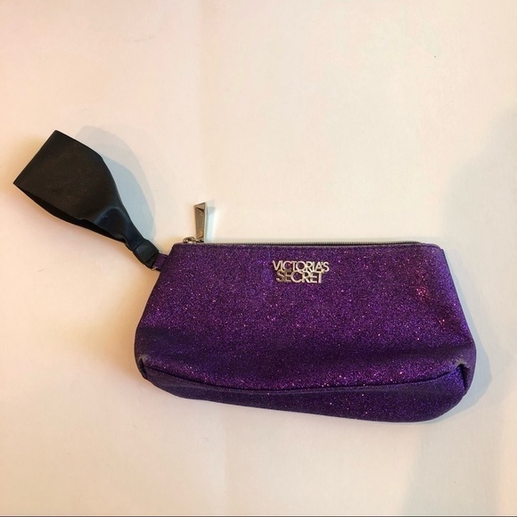 Victoria’s Secret Purple Sparkle Pouch Makeup Bag - Picture 1 of 5